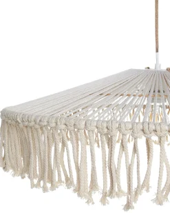 Lampadario AKOBO Corda di carta Beige