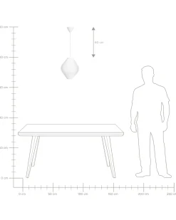 Lampadario ALME Tessuto Bianco