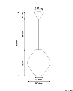 Lampadario ALME Tessuto Bianco