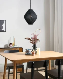 Lampadario ALME Tessuto Nero