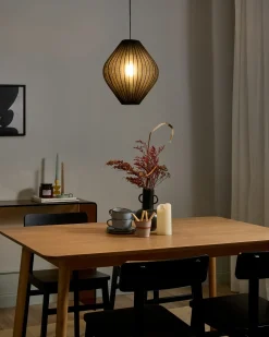 Lampadario ALME Tessuto Nero