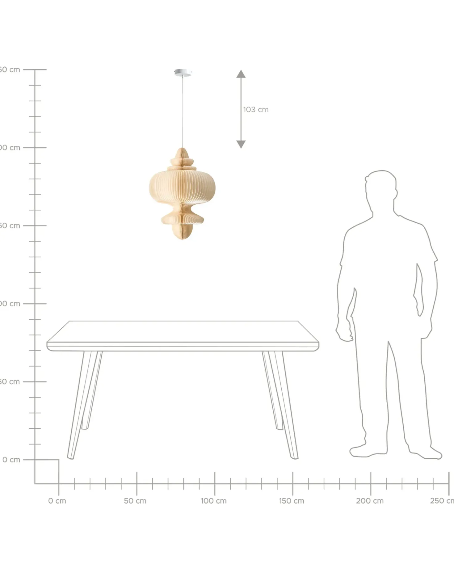 Lampadario AMALSAN Carta Beige