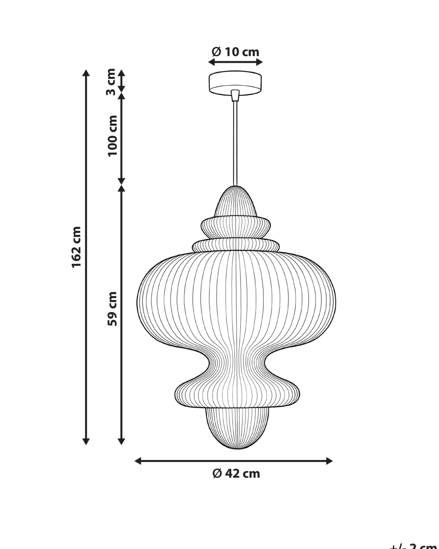 Lampadario AMALSAN Carta Beige