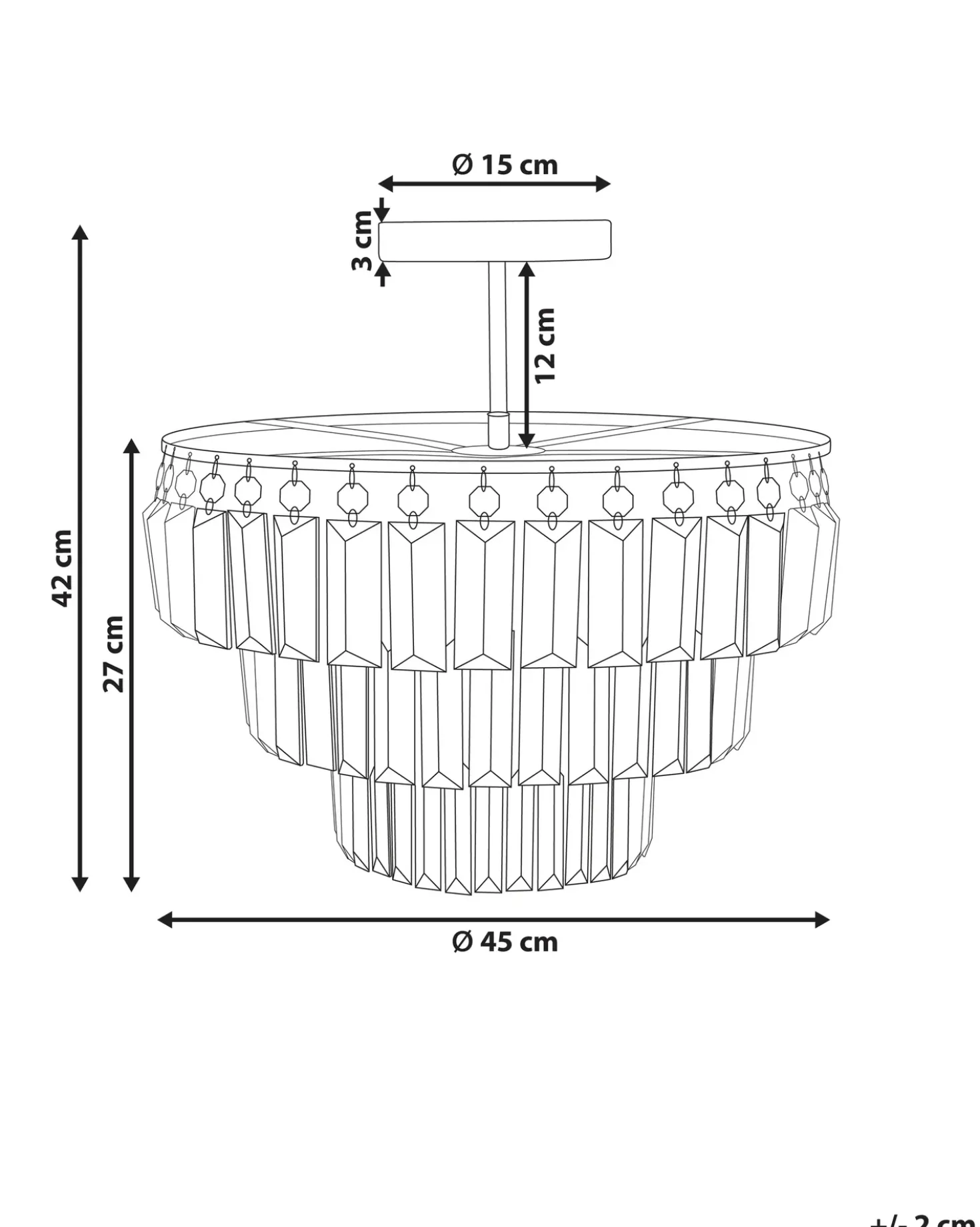 Lampadario AMENEIRO Trasparente