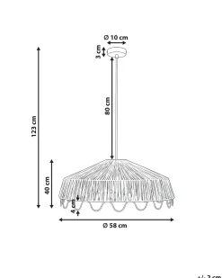 Lampadario ARENAL Vimini Naturale