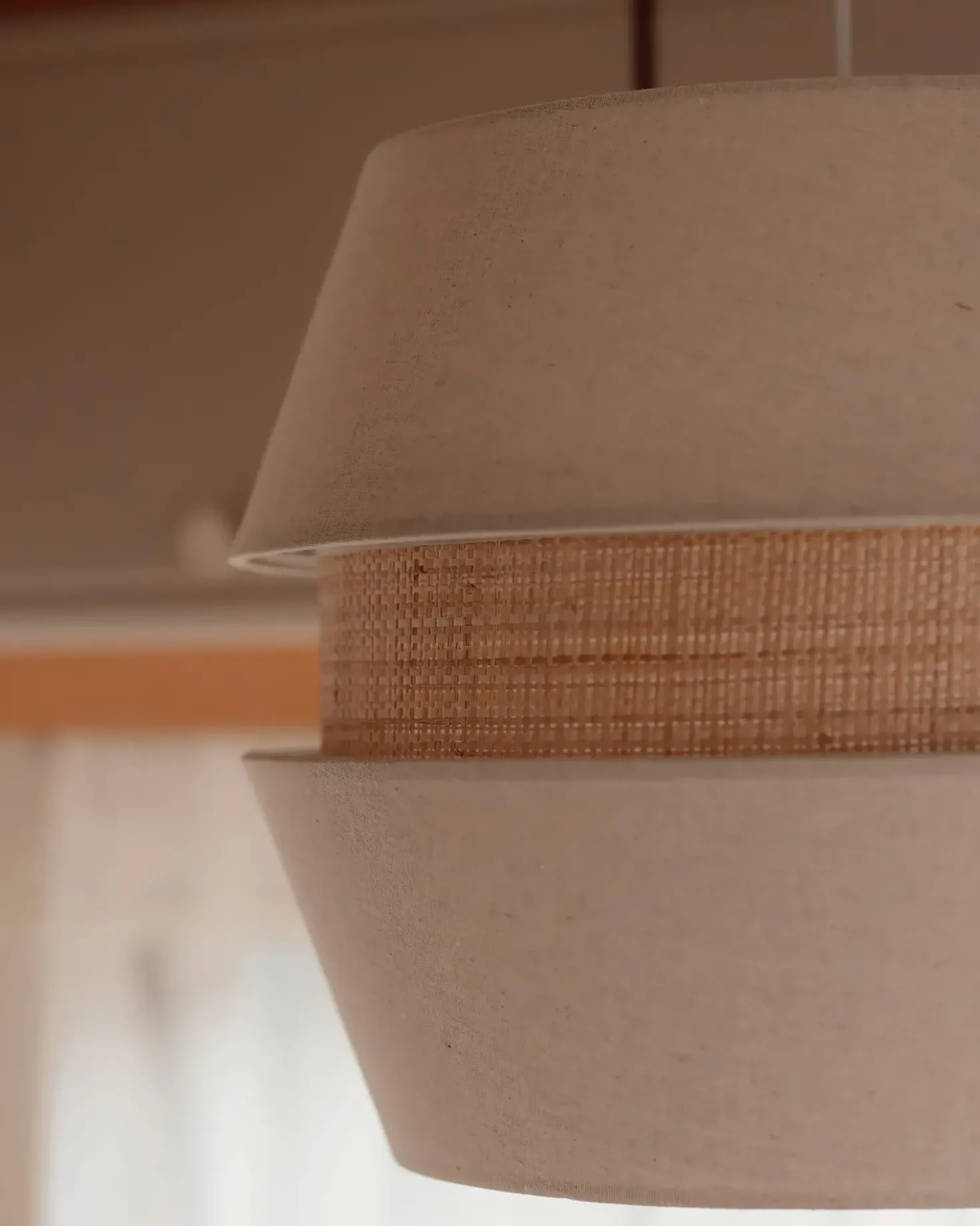Lampadario ATOYAC Lino sintetico Beige