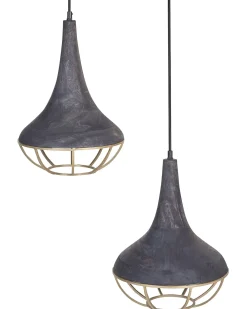 Lampadario BAGMATI Legno di mango Nero