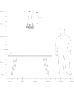 Lampadario BAHT Cemento Grigio