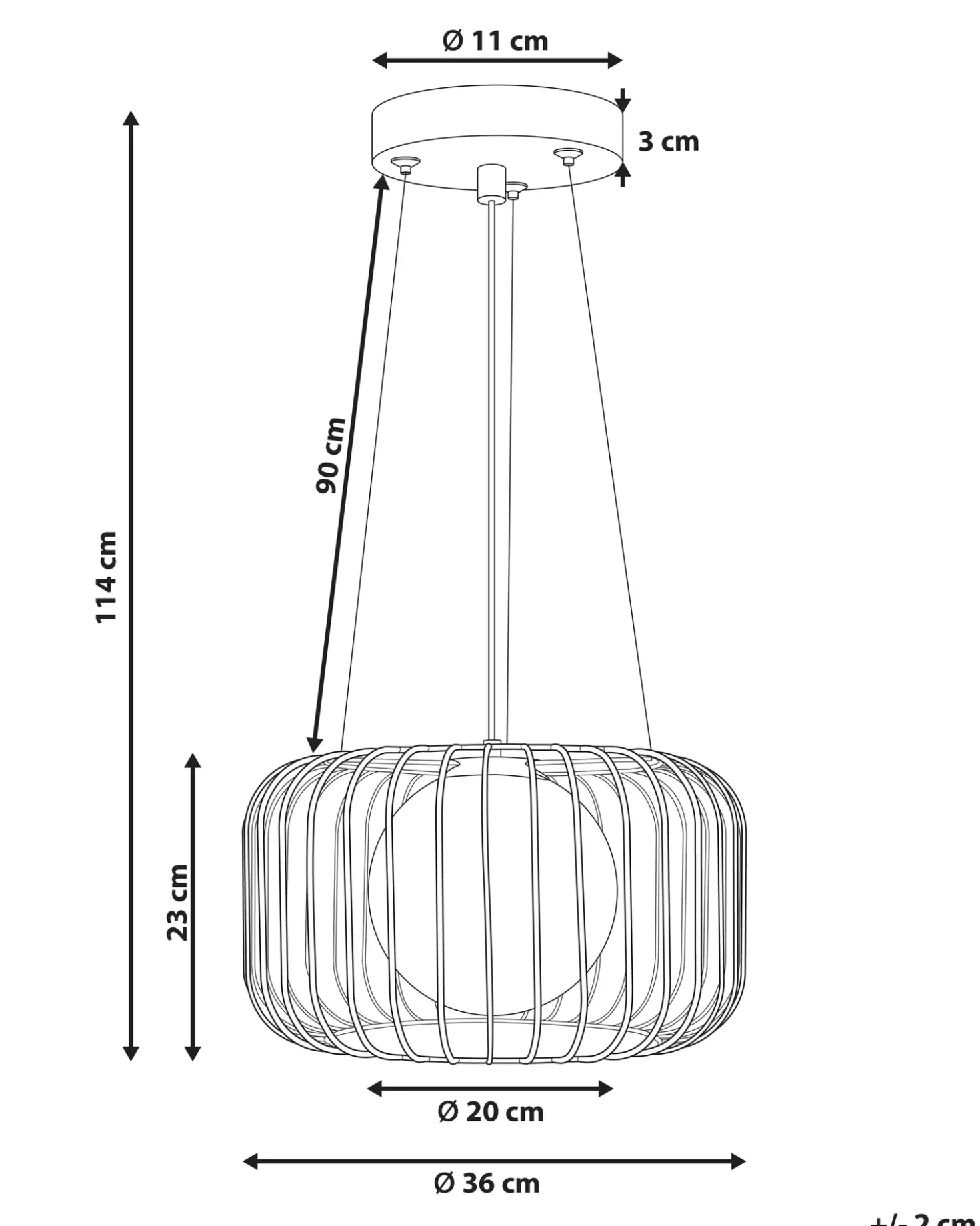 Lampadario BAIROA Metallo Oro