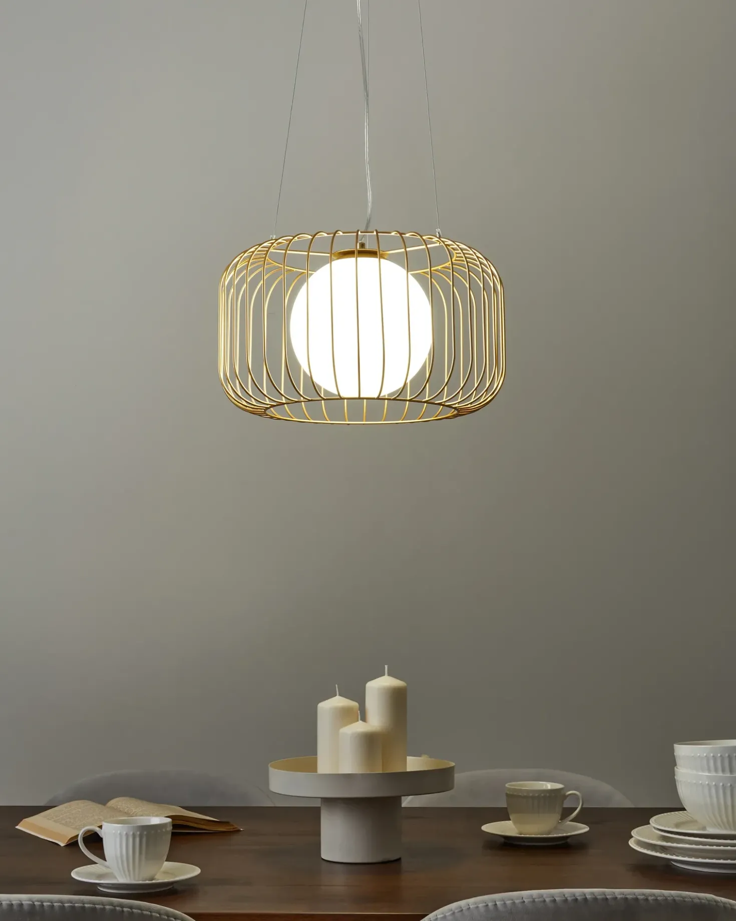 Lampadario BAIROA Metallo Oro