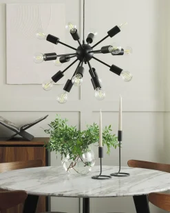 Lampadario BALAGAS Metallo Nero