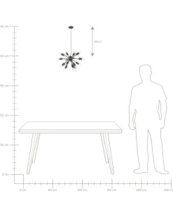 Lampadario BALAGAS Metallo Nero