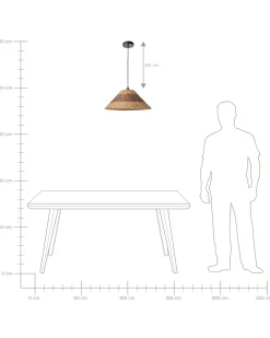 Lampadario BANCAL Corda di carta Naturale