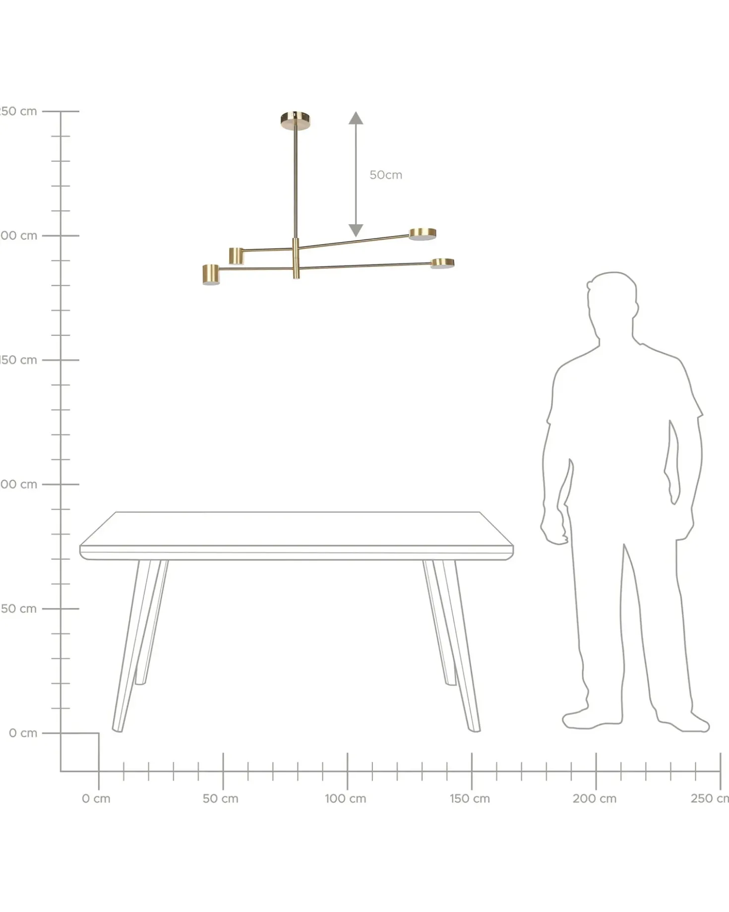 Lampadario BANDON Metallo Oro
