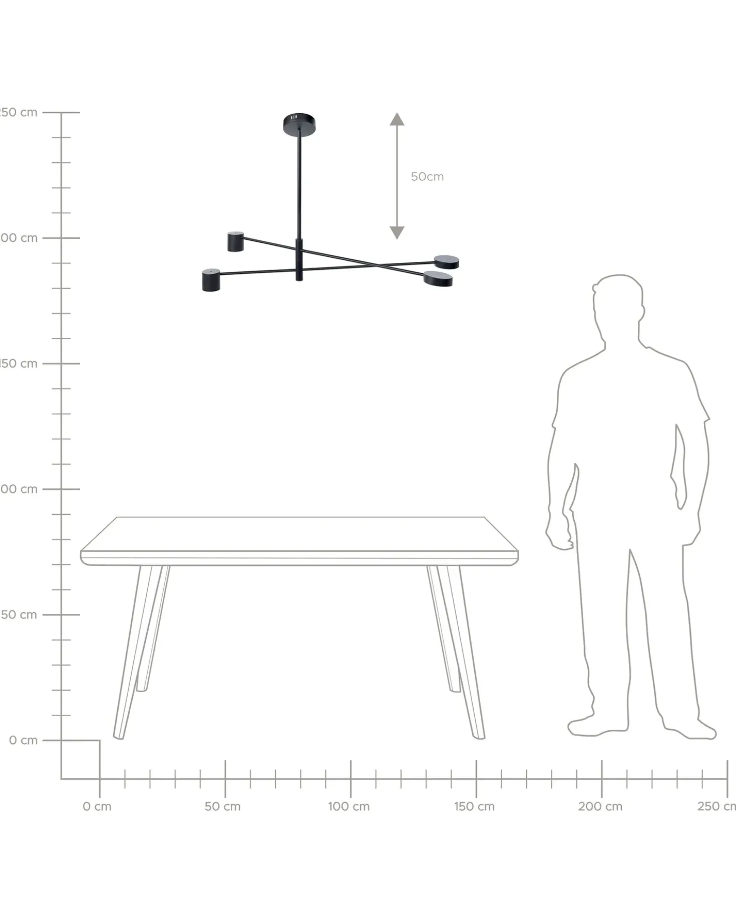 Lampadario BANDON Metallo Nero