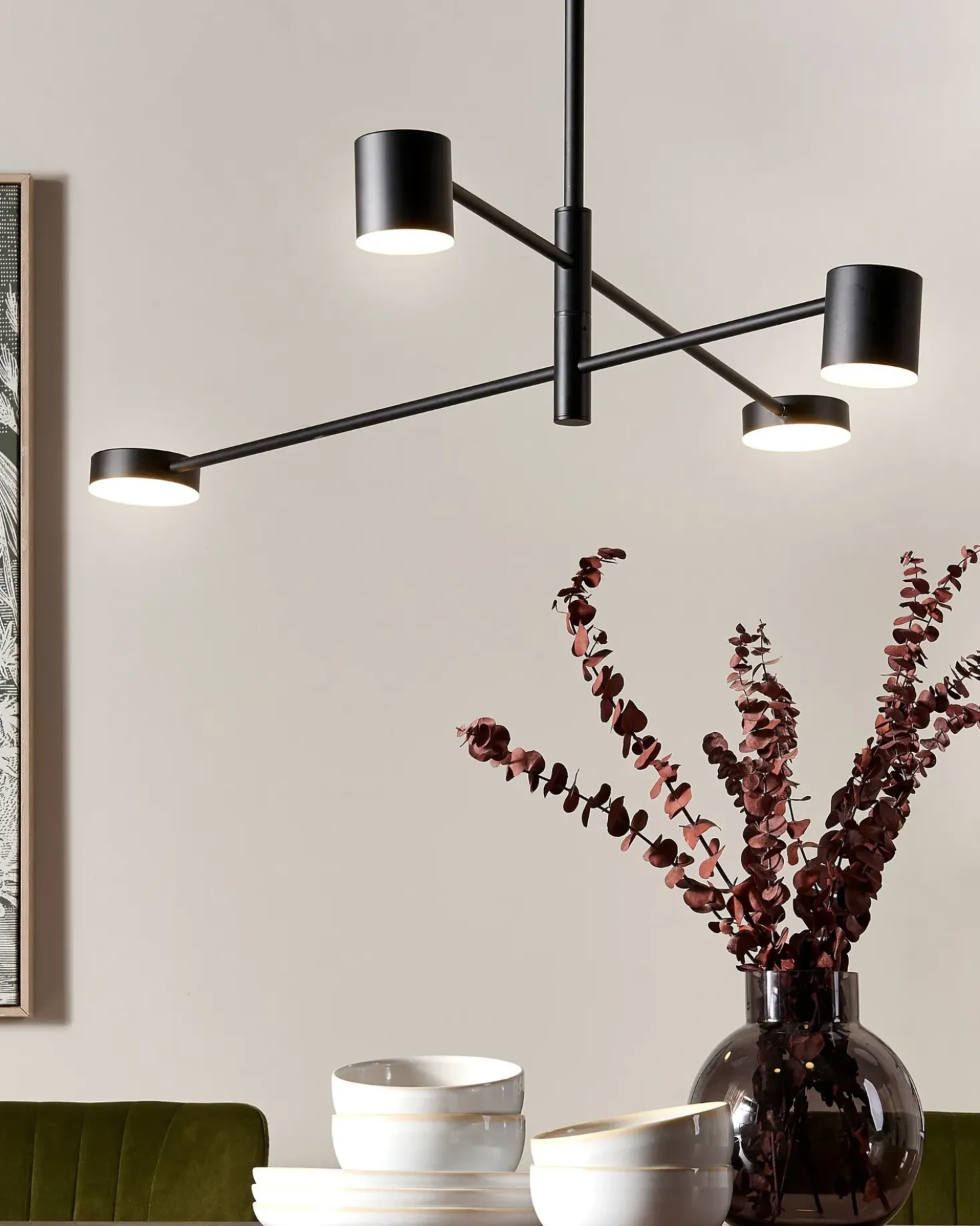 Lampadario BANDON Metallo Nero