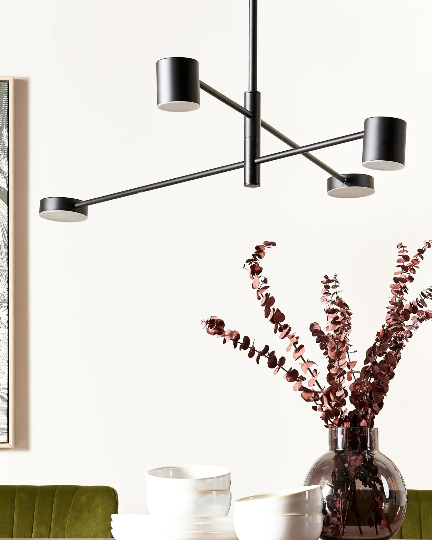 Lampadario BANDON Metallo Nero