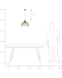 Lampadario BARARIS Rattan Naturale