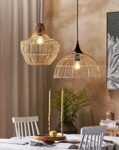 Lampadario BARARIS Rattan Naturale