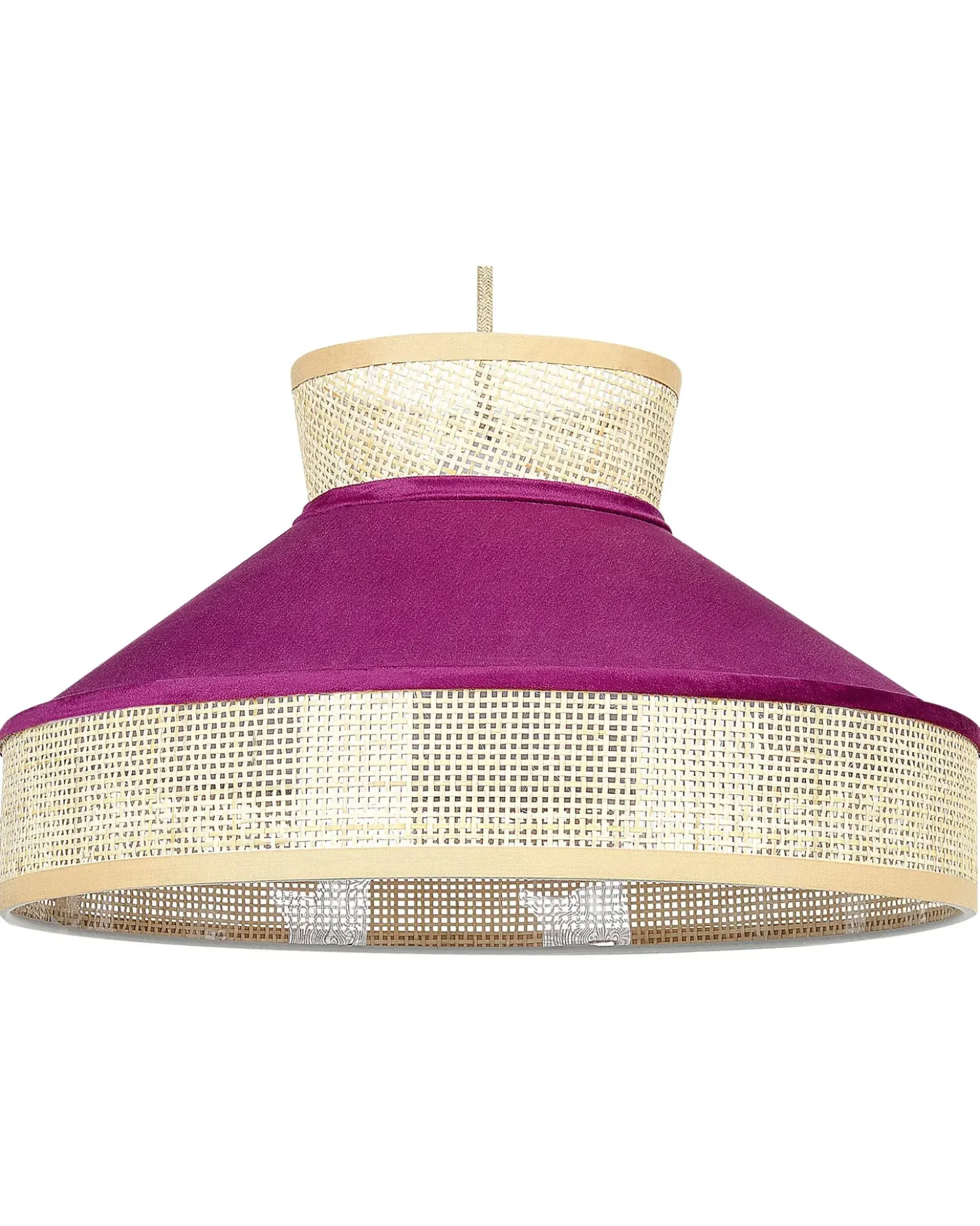 Lampadario BATALI Rattan Fucsia