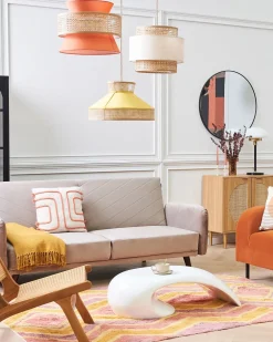 Lampadario BATALI Rattan Senape