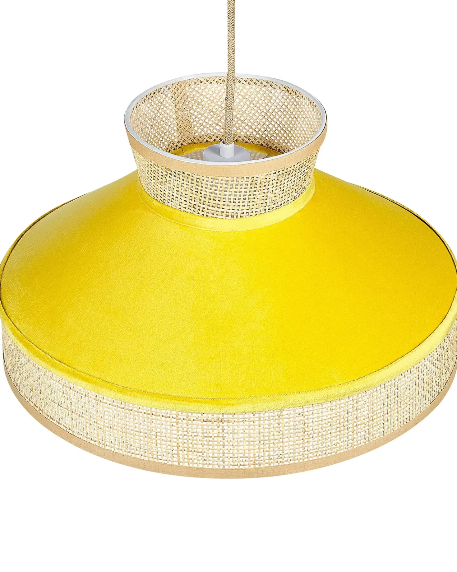 Lampadario BATALI Rattan Senape