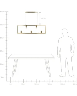 Lampadario BAYAS Metallo Ottone