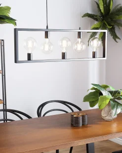 Lampadario BAYAS Metallo Nero
