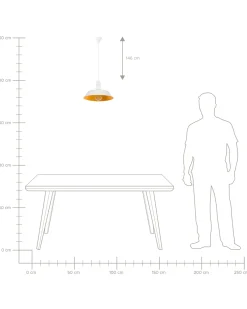 Lampadario BAYOU Metallo Bianco