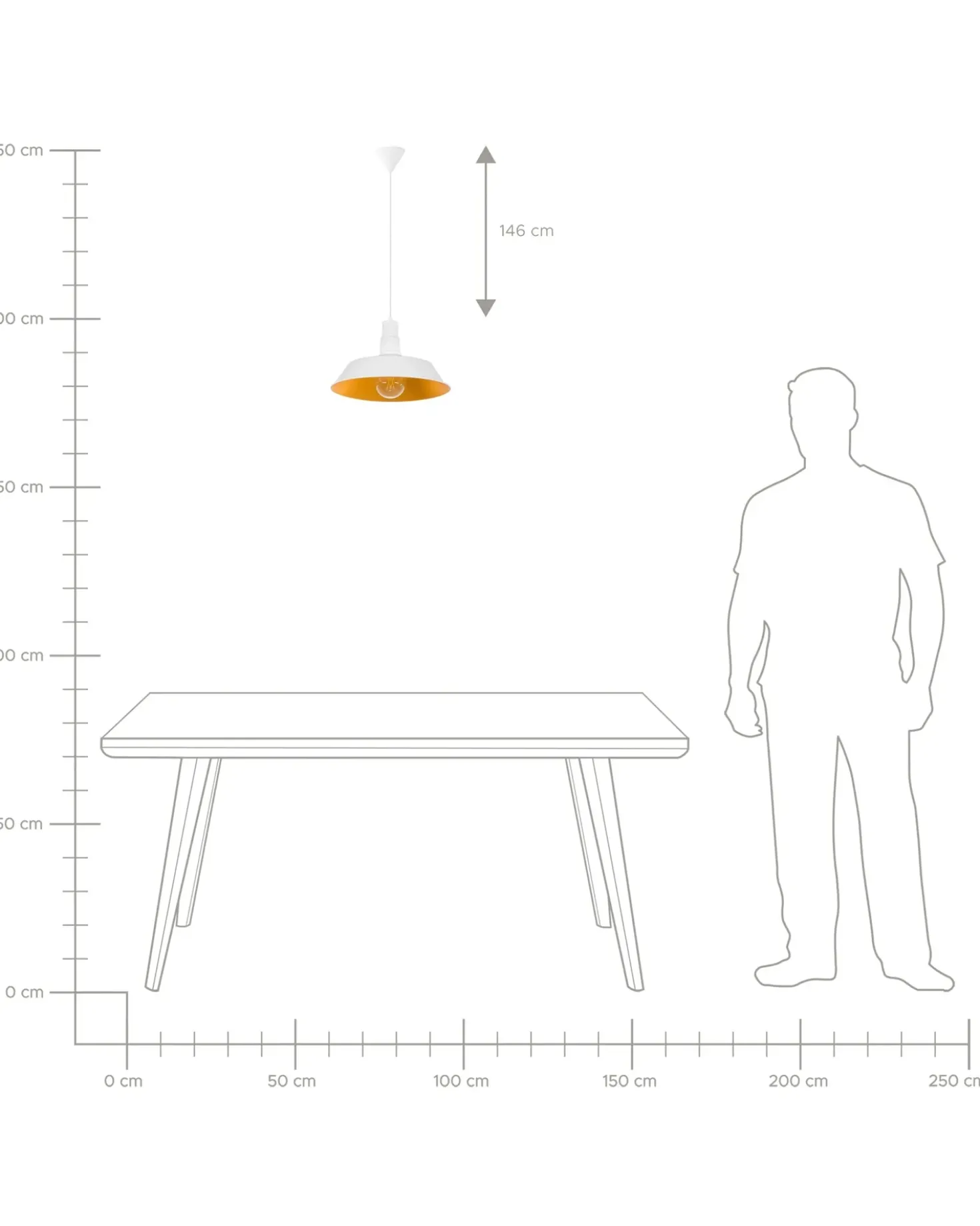 Lampadario BAYOU Metallo Bianco