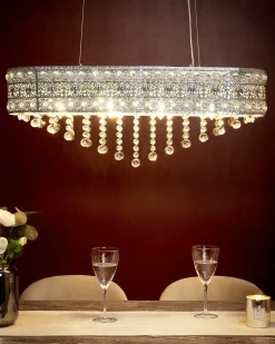 Lampadario BELELLE Cristallo Argento