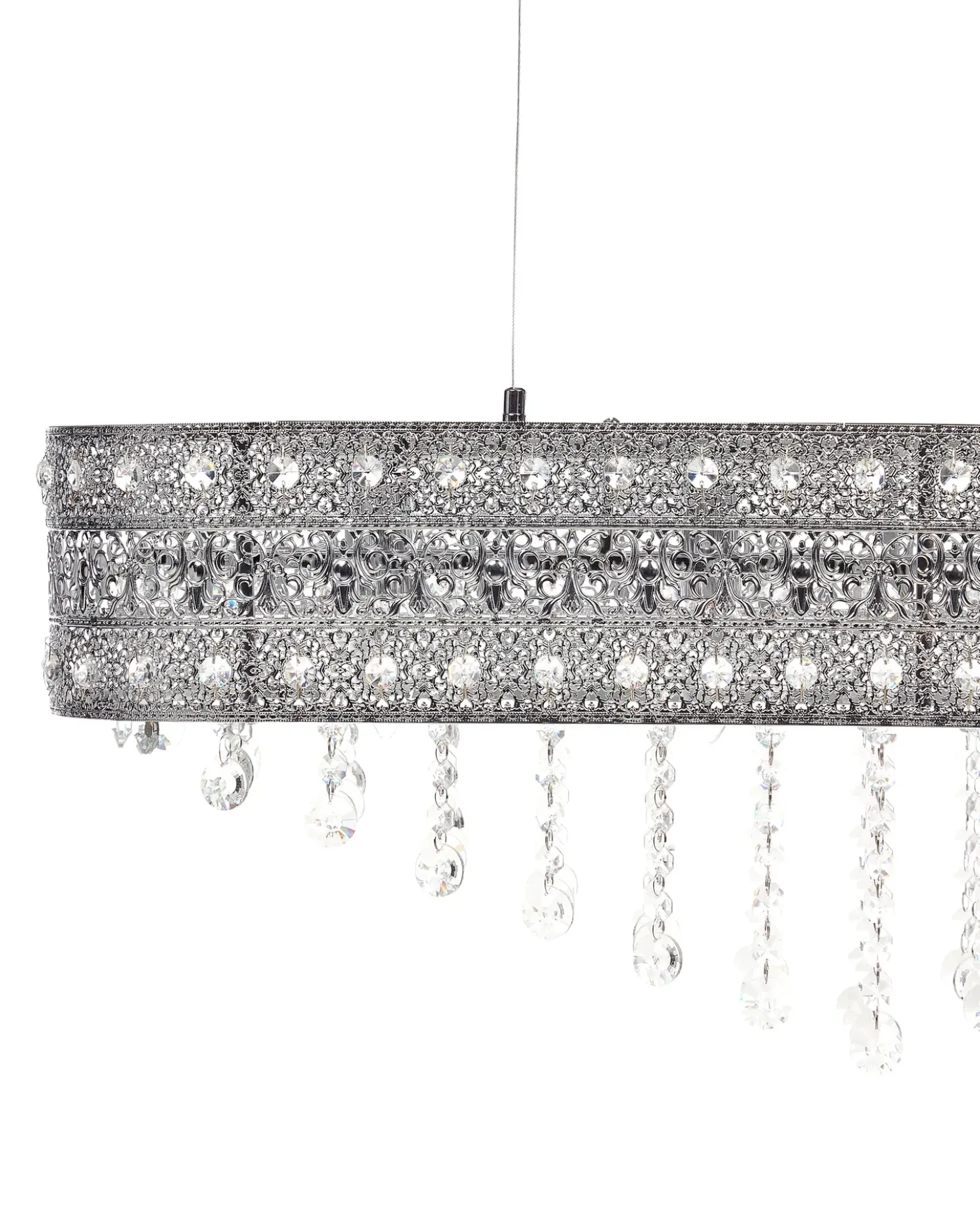 Lampadario BELELLE Cristallo Argento