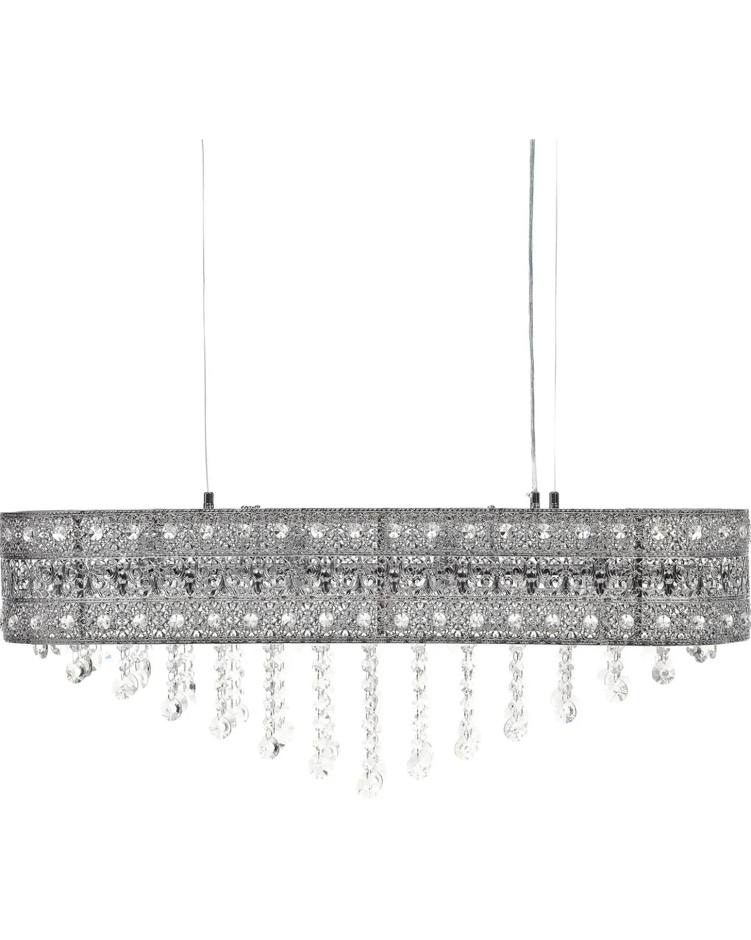 Lampadario BELELLE Cristallo Argento