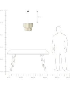 Lampadario BELESSA Lino Beige chiaro