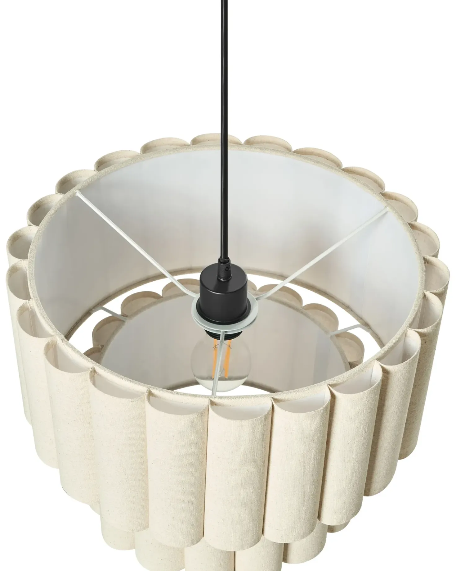 Lampadario BELESSA Lino Beige chiaro