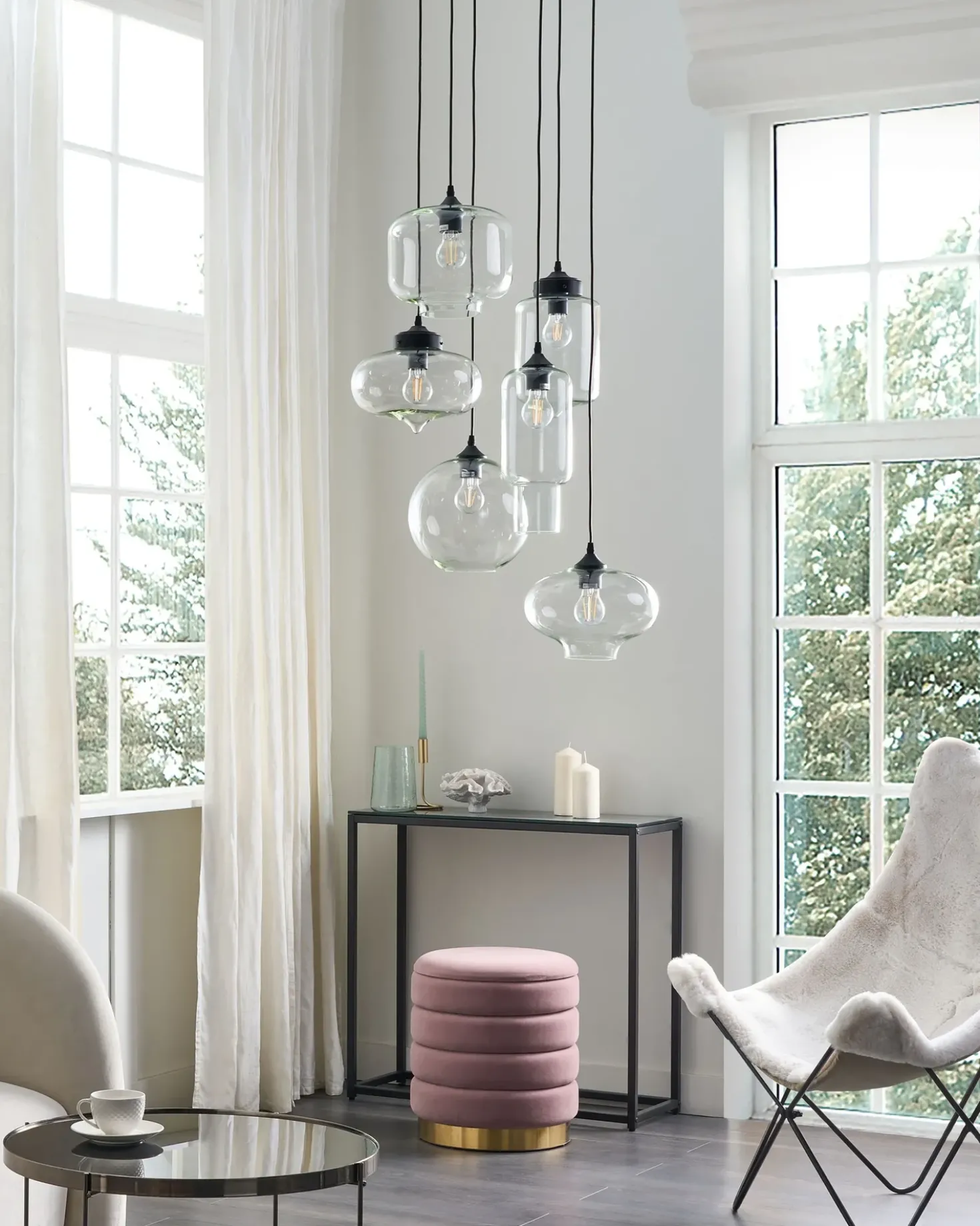 Lampadario BEMBOKA Vetro Trasparente