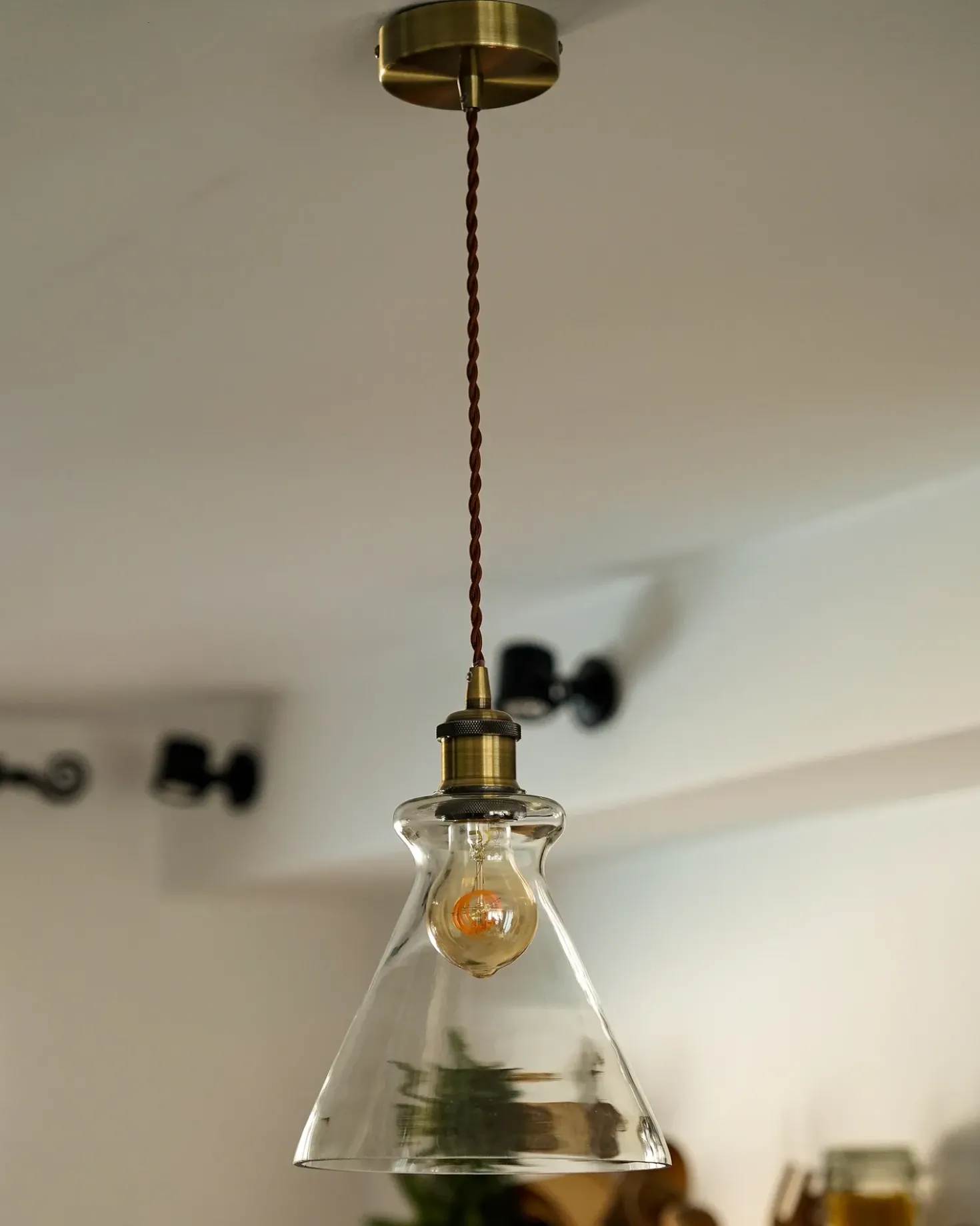 Lampadario BERGANTES Vetro Trasparente