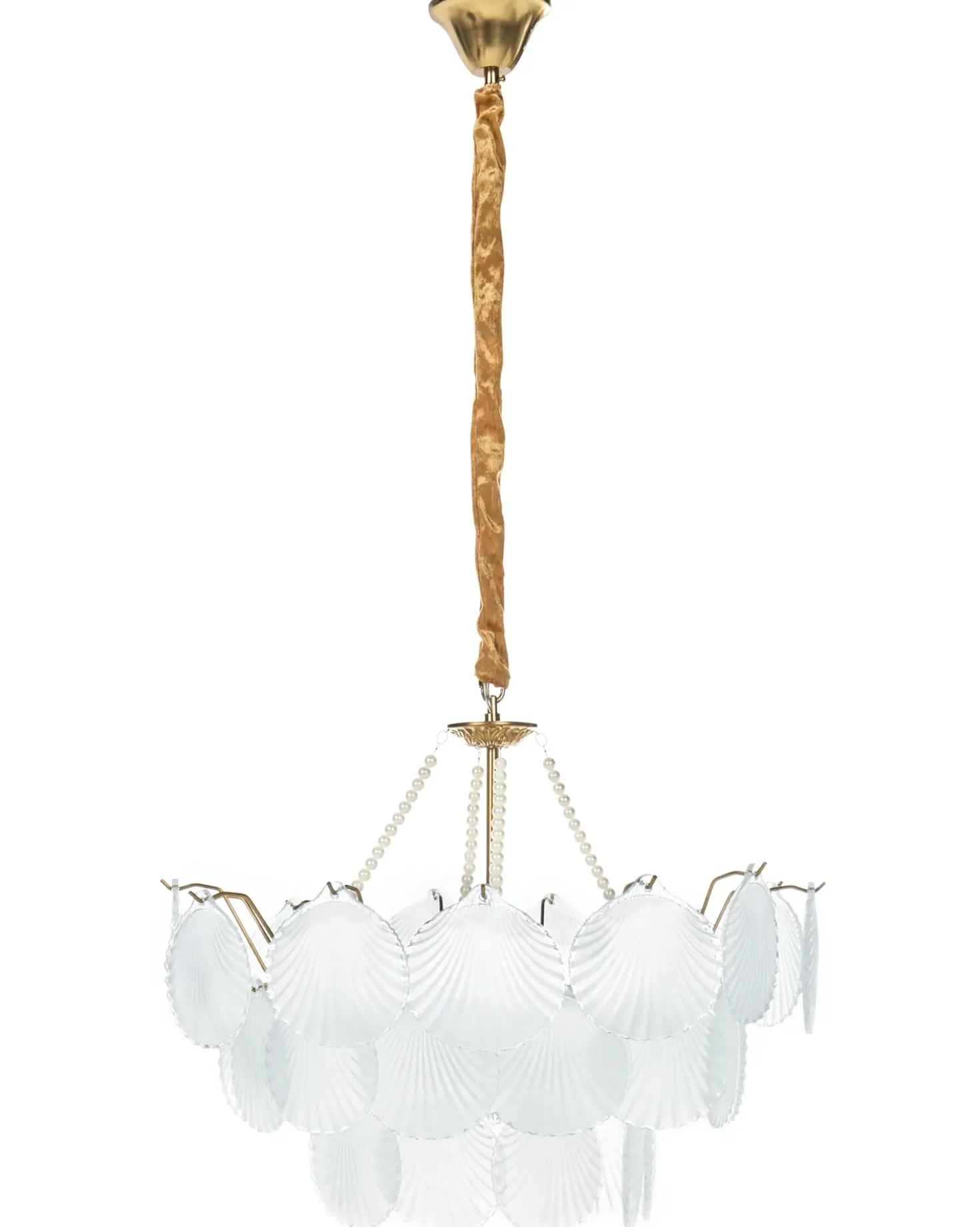 Lampadario BIGOTE Vetro Ottone