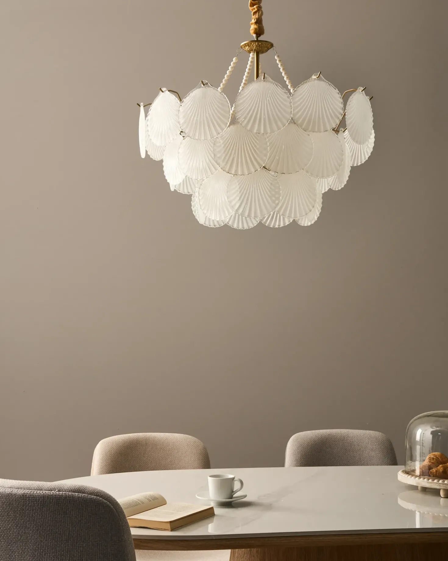 Lampadario BIGOTE Vetro Ottone
