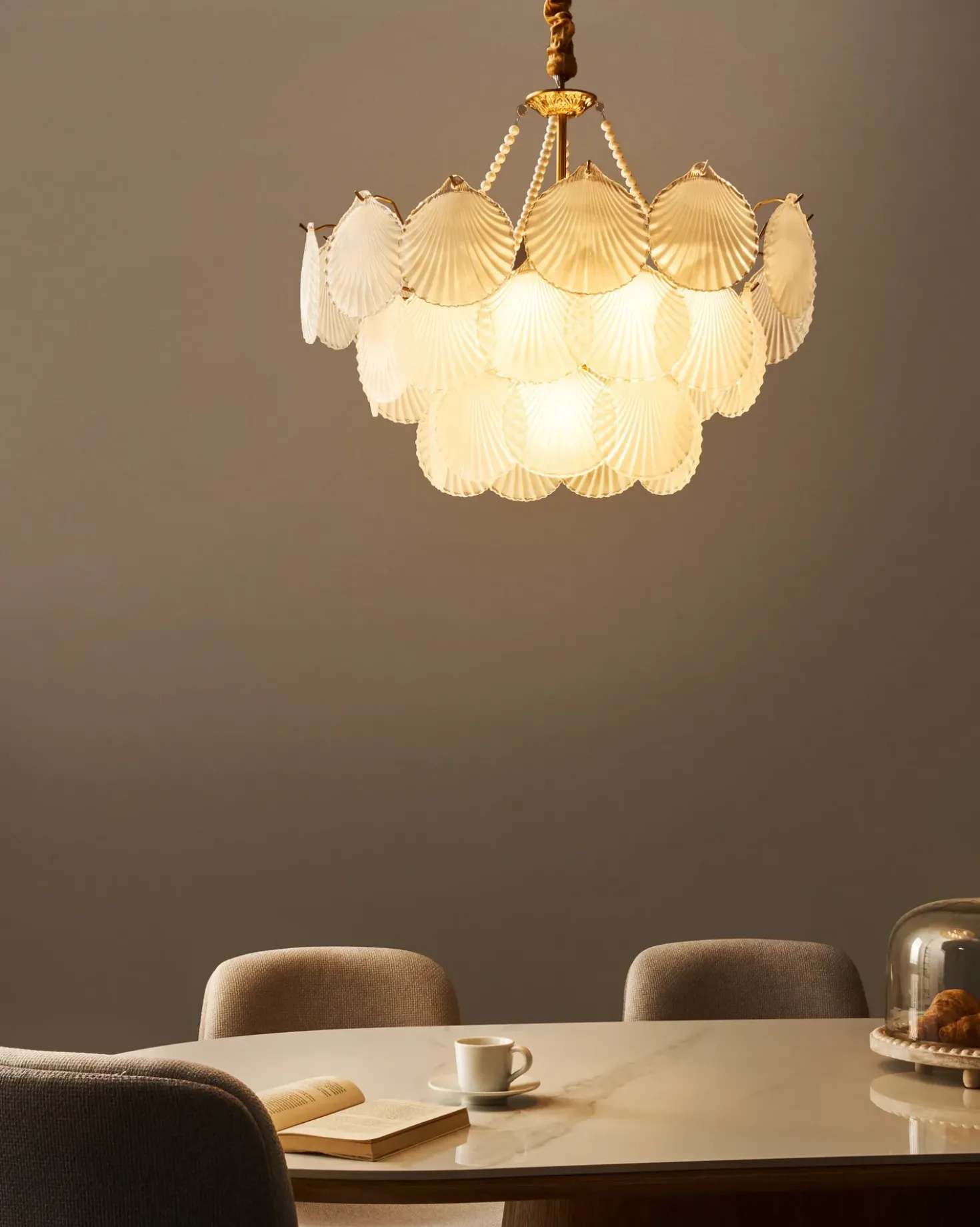 Lampadario BIGOTE Vetro Ottone