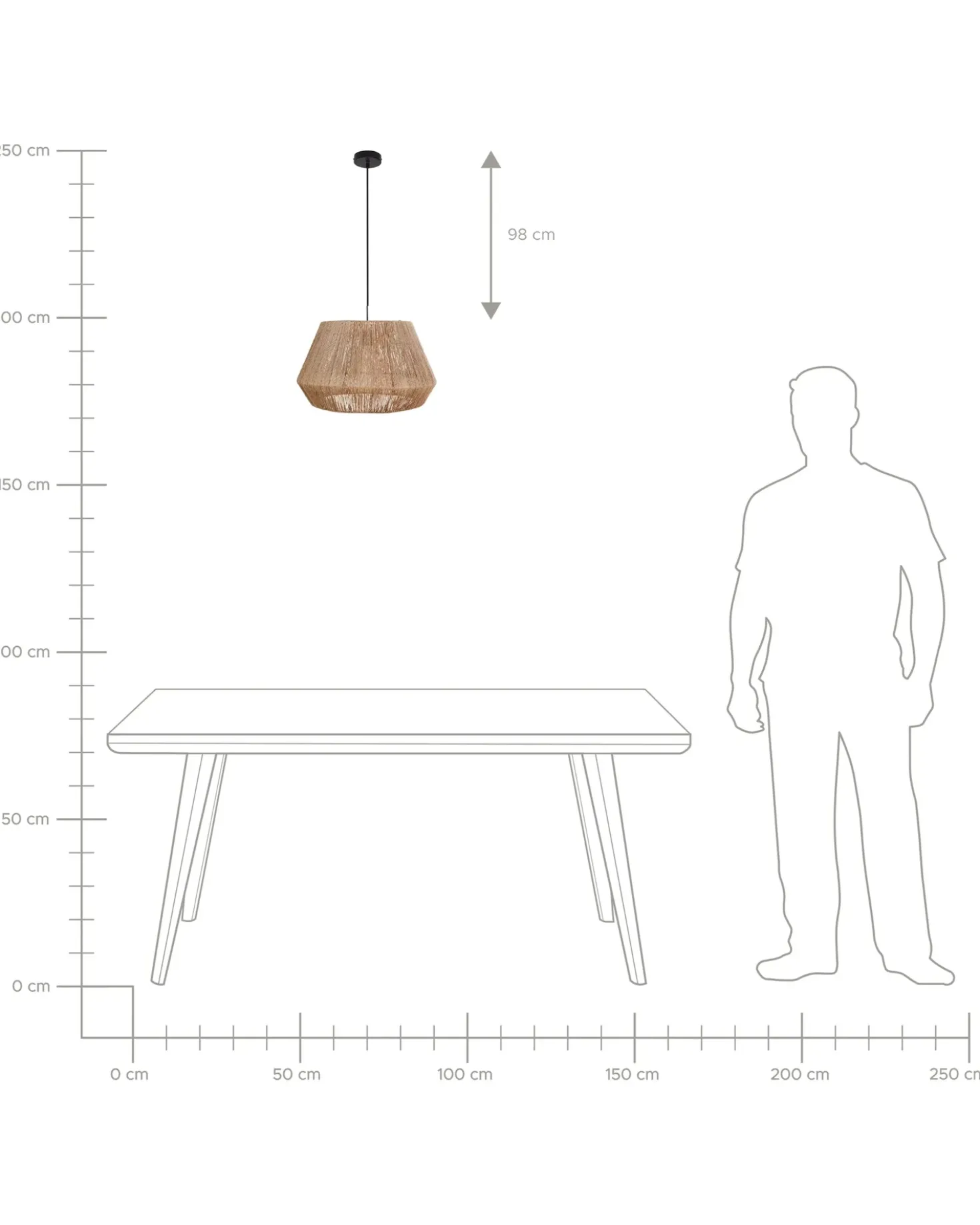 Lampadario BIRAU Iuta Naturale