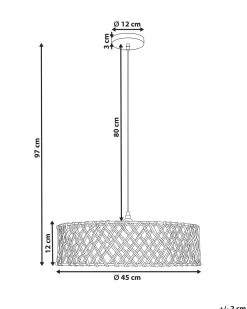 Lampadario BLONDIN Corda di carta Naturale