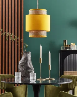 Lampadario BOERI Rattan Senape