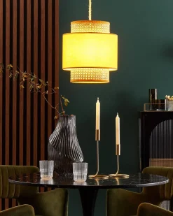 Lampadario BOERI Rattan Senape