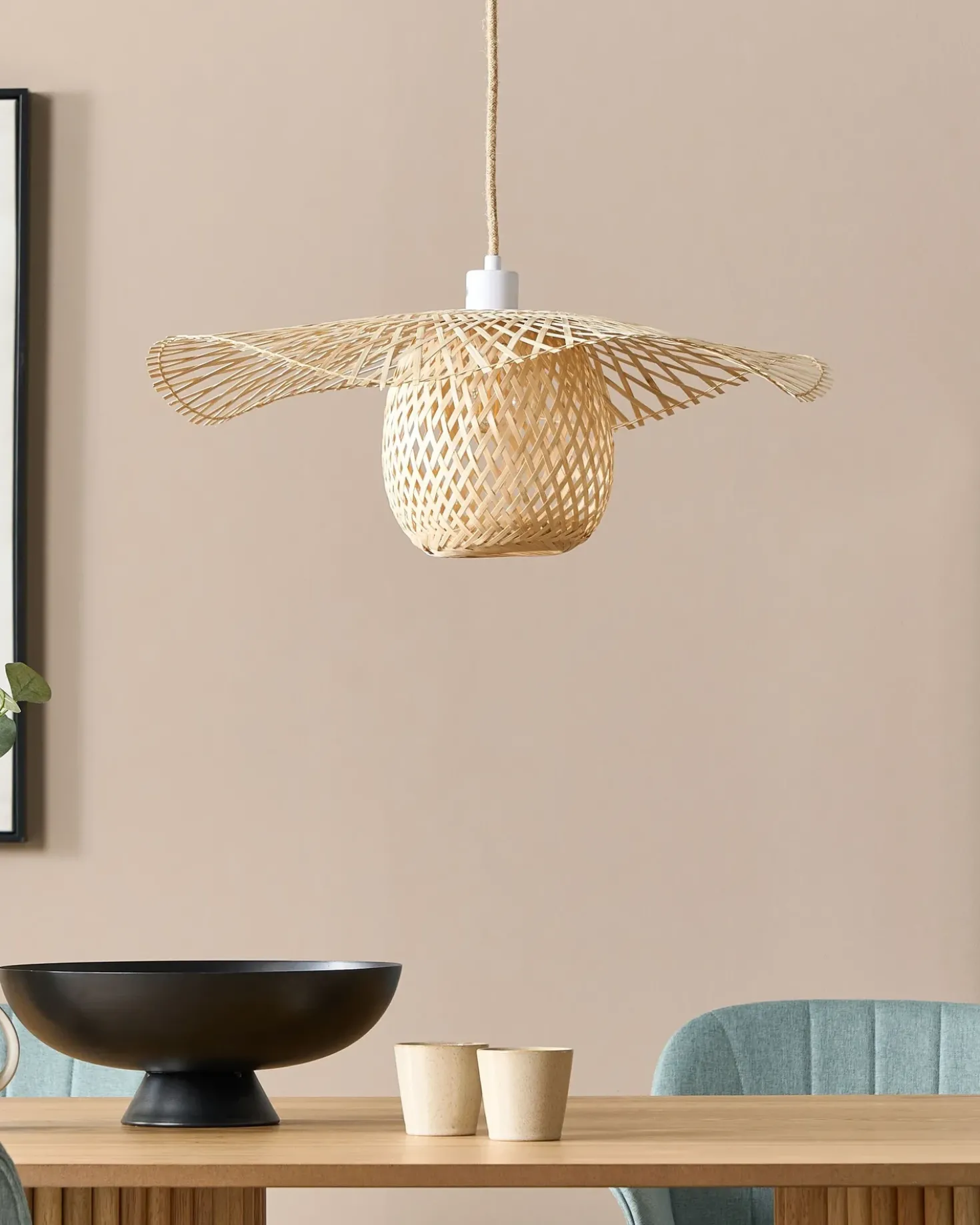 Lampadario BONITO Bambù Marrone chiaro