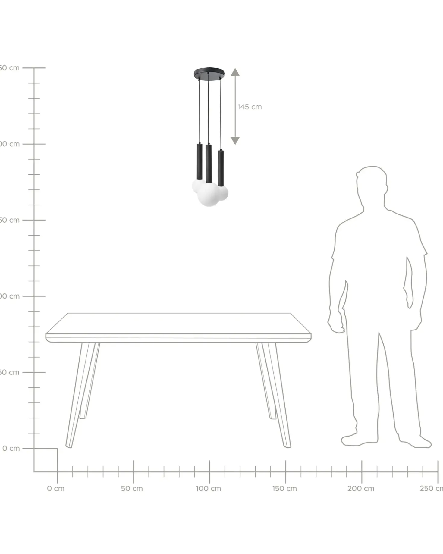 Lampadario BOUES Metallo Nero