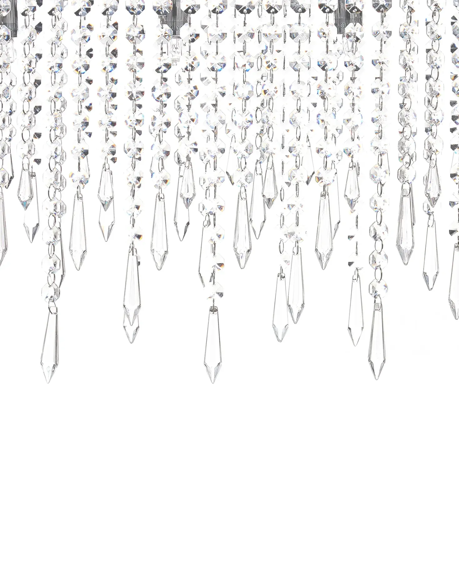 Lampadario CALVELLE Cristallo Argento