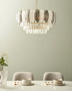 Lampadario CANAGUA Vetro Ottone