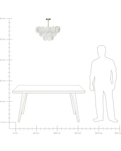 Lampadario CAPLINA Vetro Ottone
