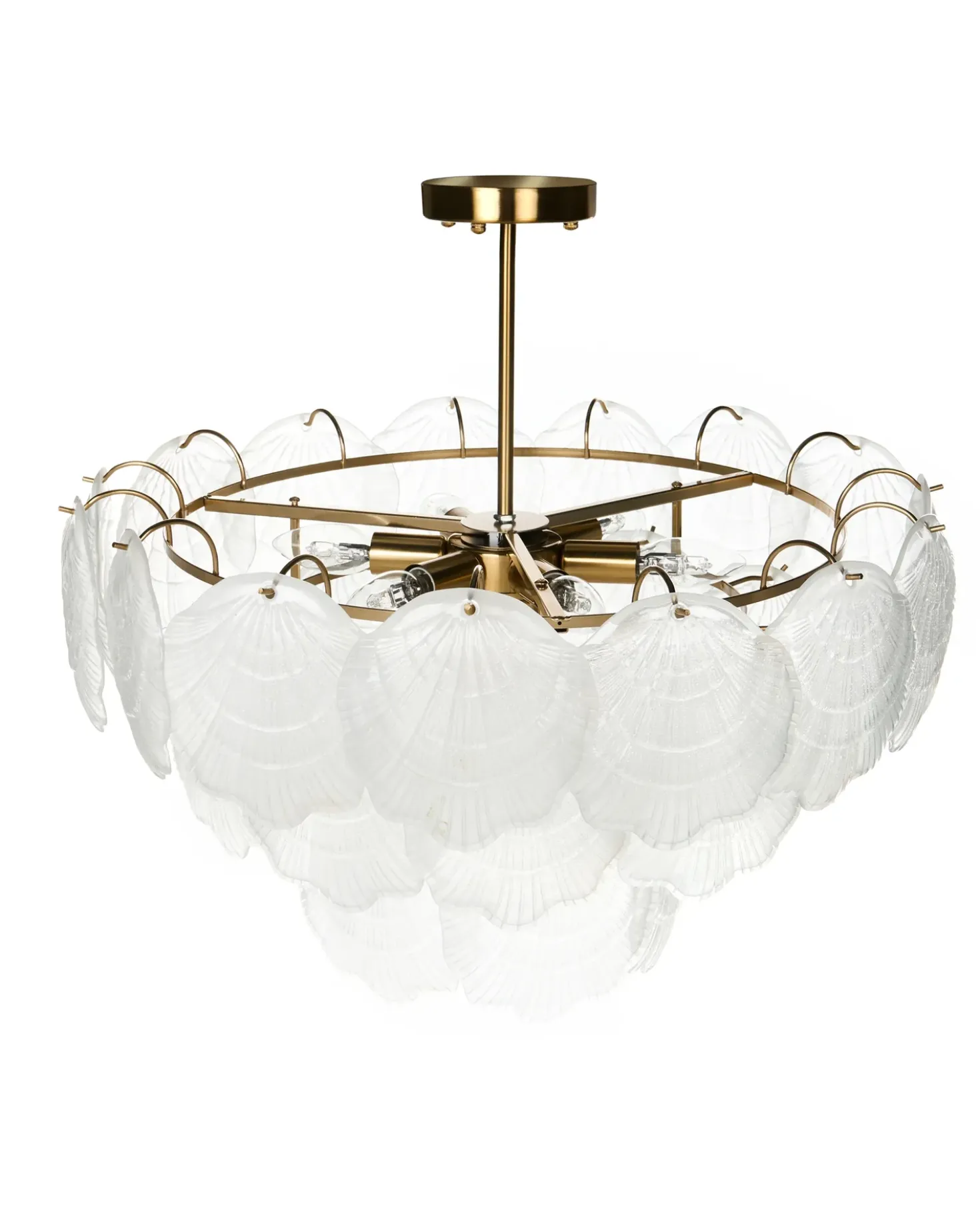Lampadario CAPLINA Vetro Ottone
